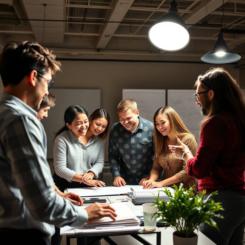 Diverse group of designers collaborating